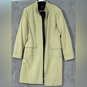 VINTAGE John Meyer Collection Collarless Duster Coat - Size 14 - Light green